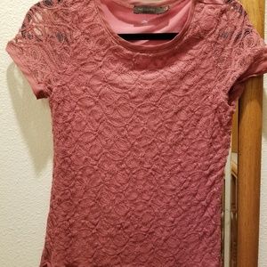 Pink lacy shirt by The Limited
